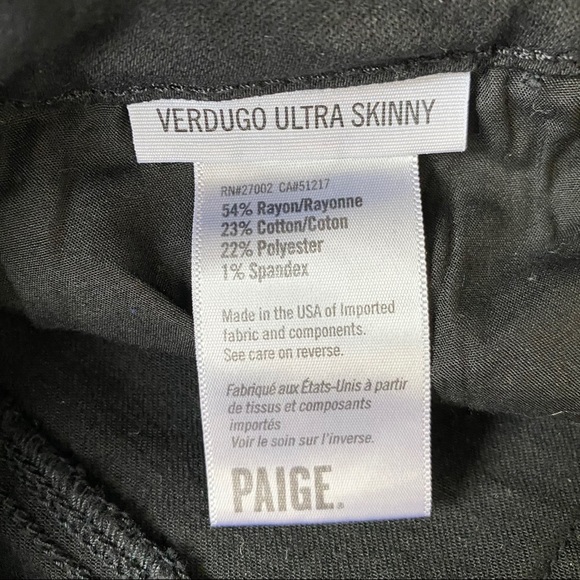Paige Verdugo Ultra Skinny Straight Leg Jeans - Picture 8 of 16
